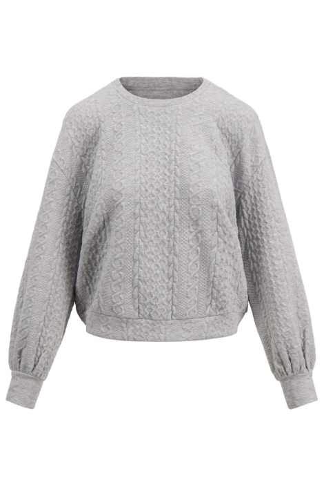 Zusss kabel structuur sweater